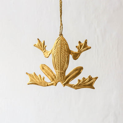 Frog Decoration - Pressed Antique Brass