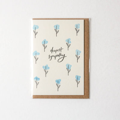 Deepest Sympathy Letterpress Card