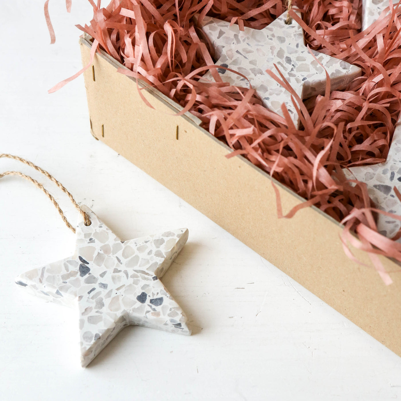 Grey Terrazzo Star Hanging Decoration