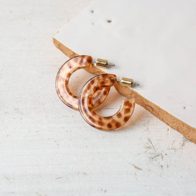 Marseille Flat Resin Hoop Earrings