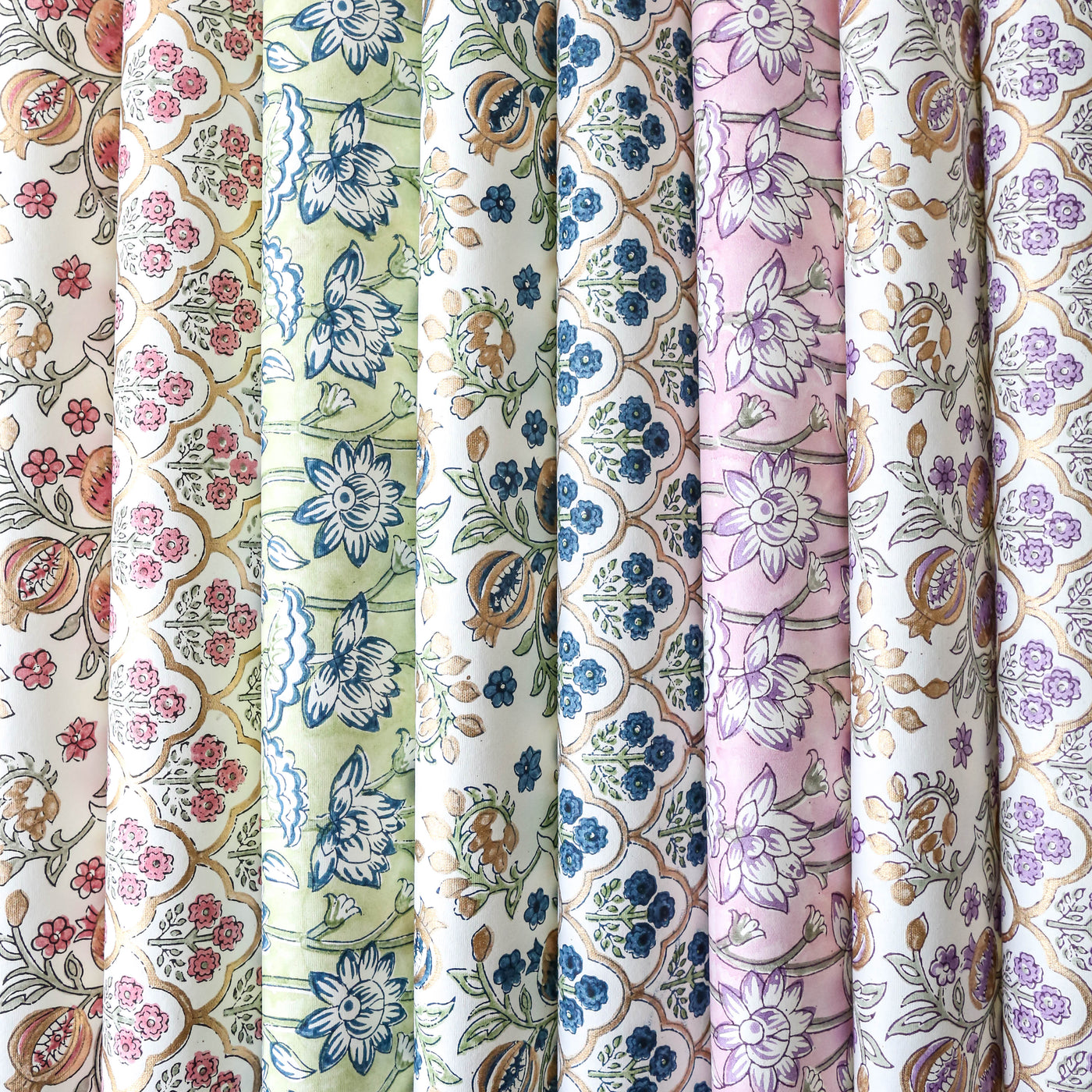 Hand Block Printed Wrap -  Pomegranate Pink Earth