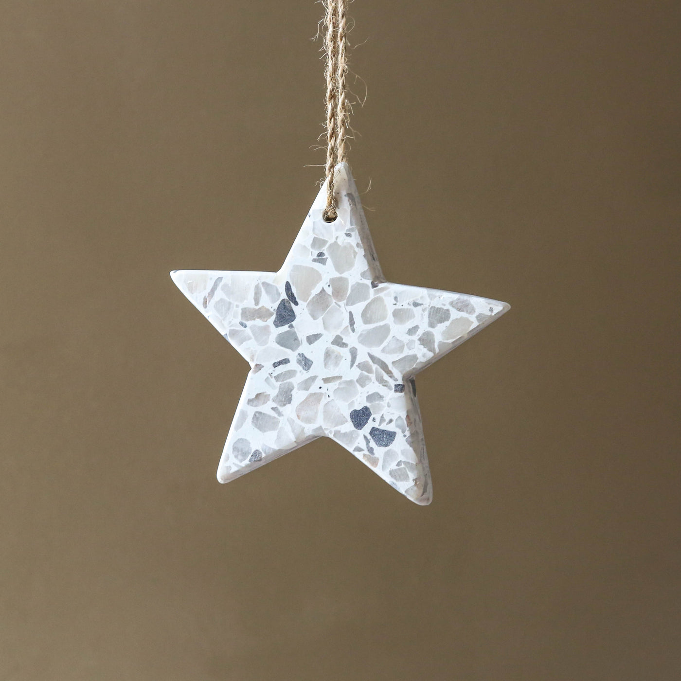 Grey Terrazzo Star Hanging Decoration