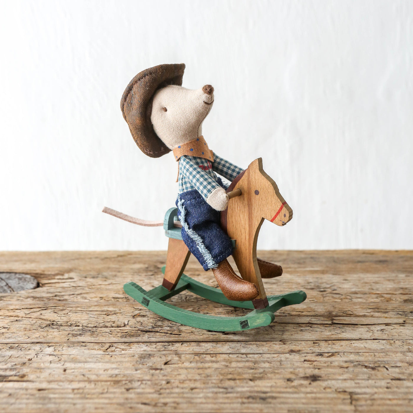 Little Brother Cowboy with Rocking Horse