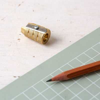 M + R Deluxe 'Grenade' Brass Sharpener