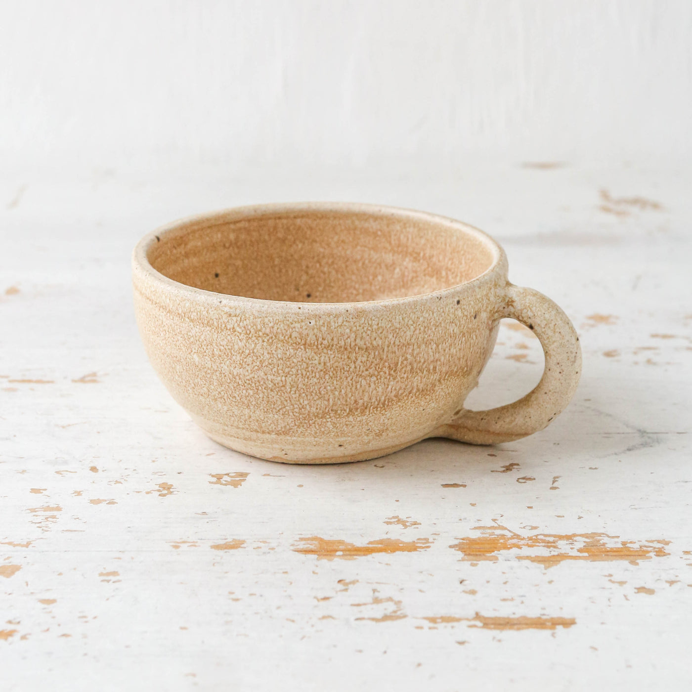 Handmade Cappuccino Mug - Cream