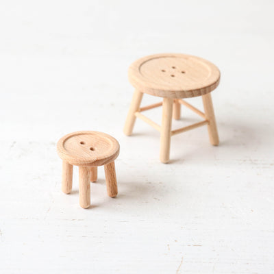 Button Table and Stool Set - Mouse Size