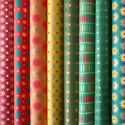Copper Bloom Screen Printed Wrapping Paper