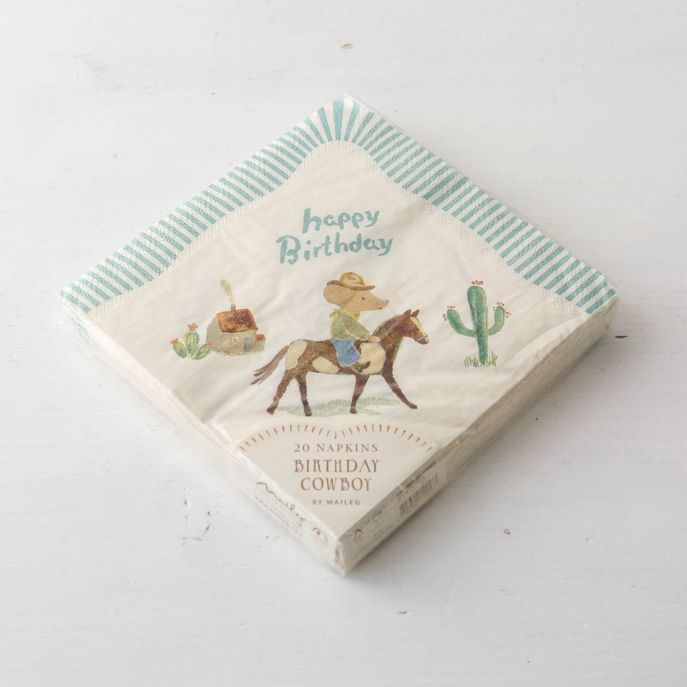 Happy Birthday Cowboy Napkins - 20pk