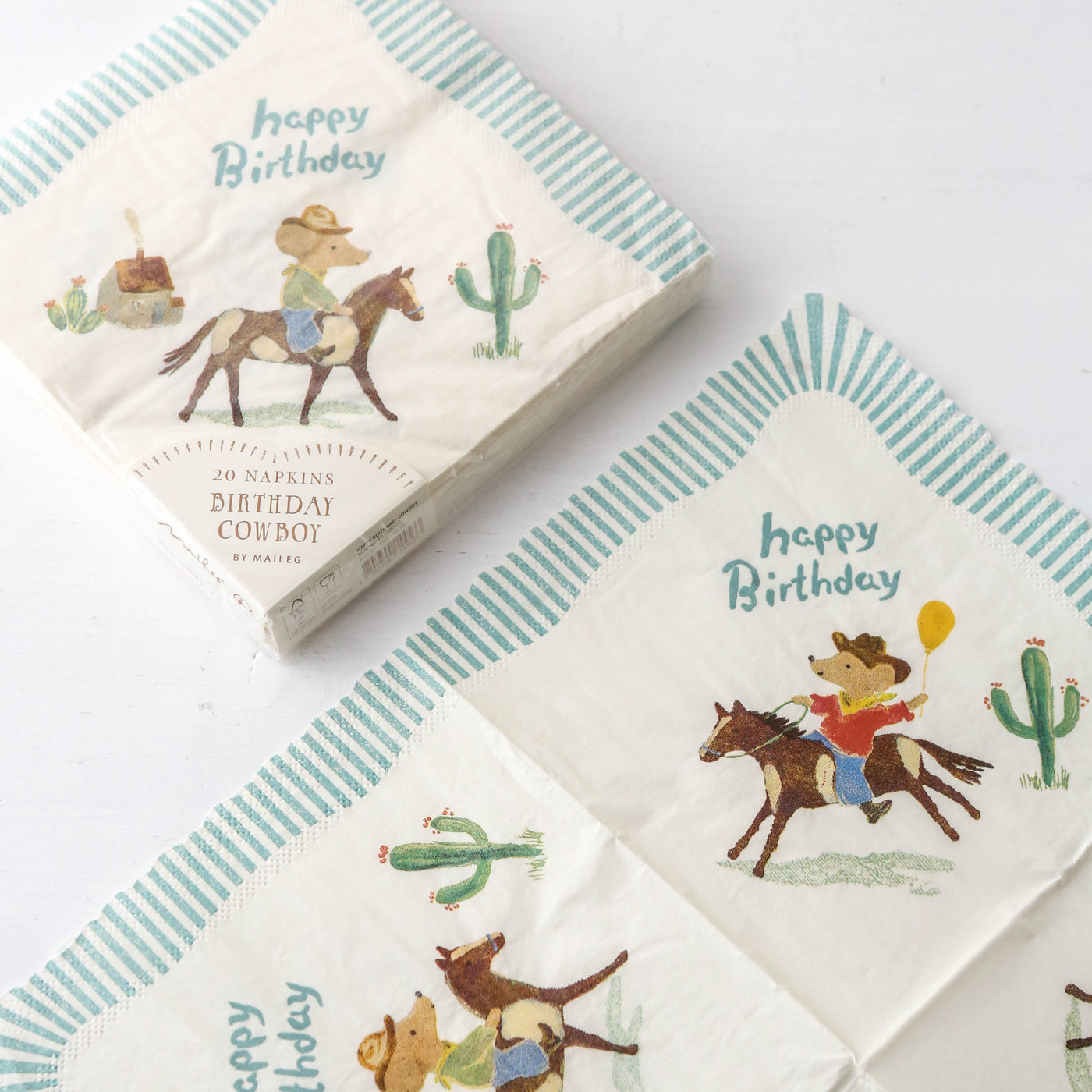 Happy Birthday Cowboy Napkins - 20pk