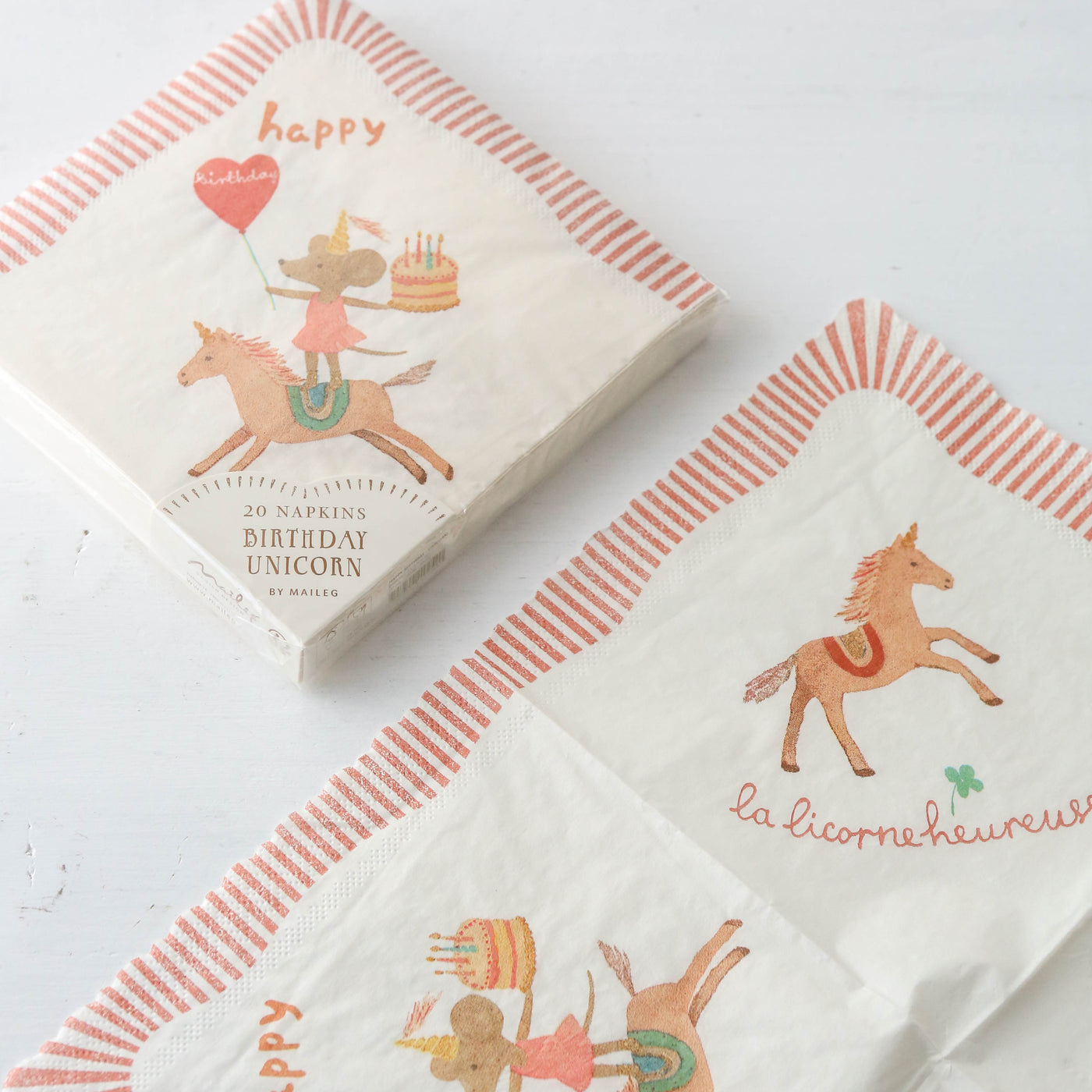Happy Birthday Unicorn Napkins - 20pk