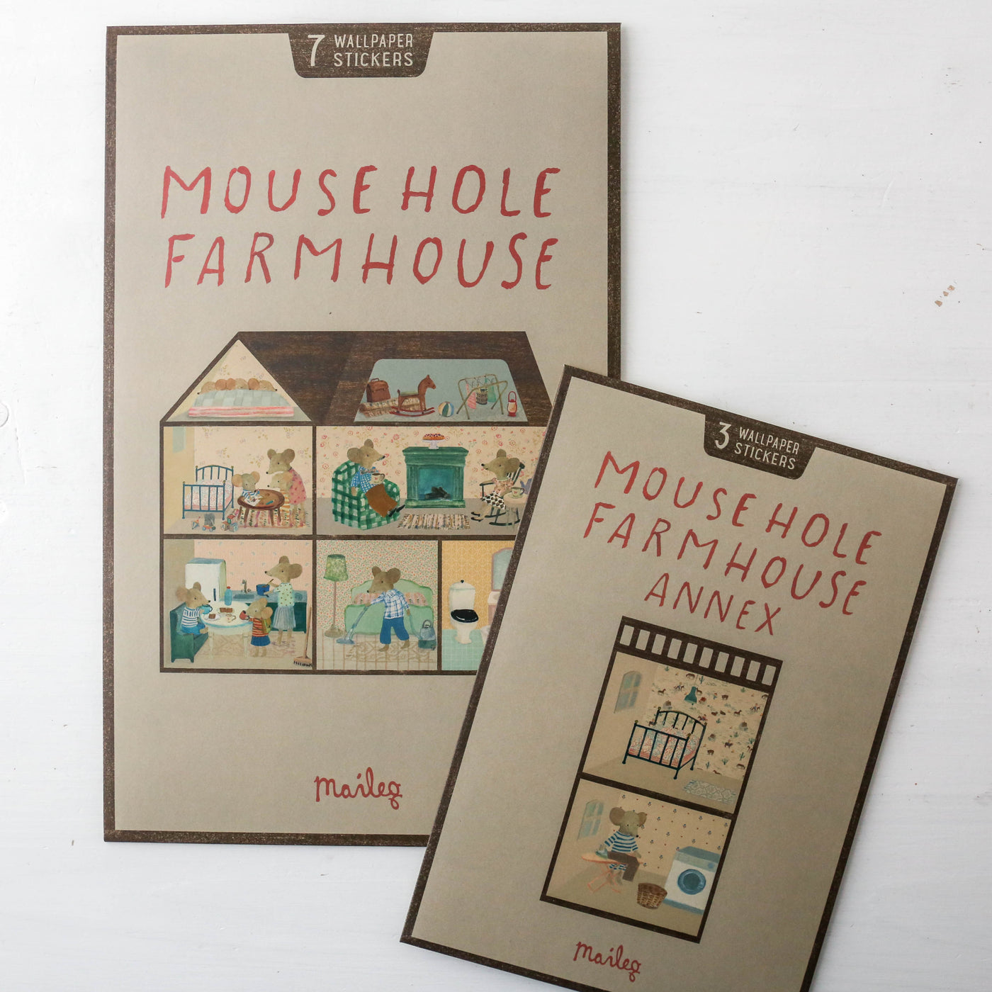 Wallpaper for Maileg Mouse Hole Farmhouse