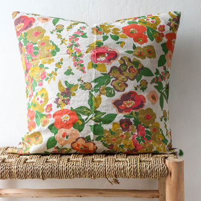 'Marianne's Floral' Linen Cushion Cover