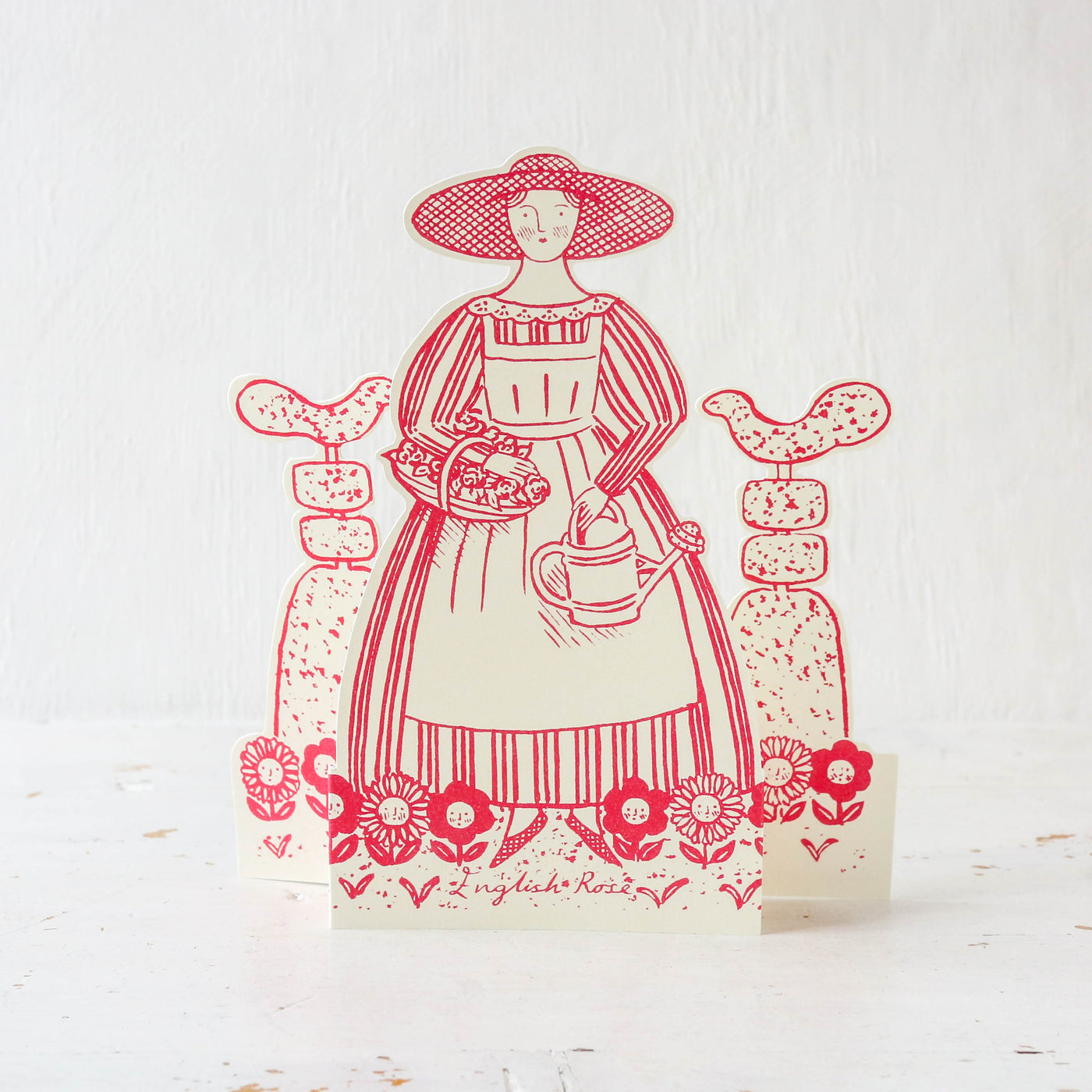 English Rose Stand Up Greetings Card