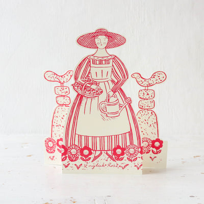 English Rose Stand Up Greetings Card