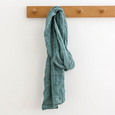 Soft Linen Scarf - Emerald