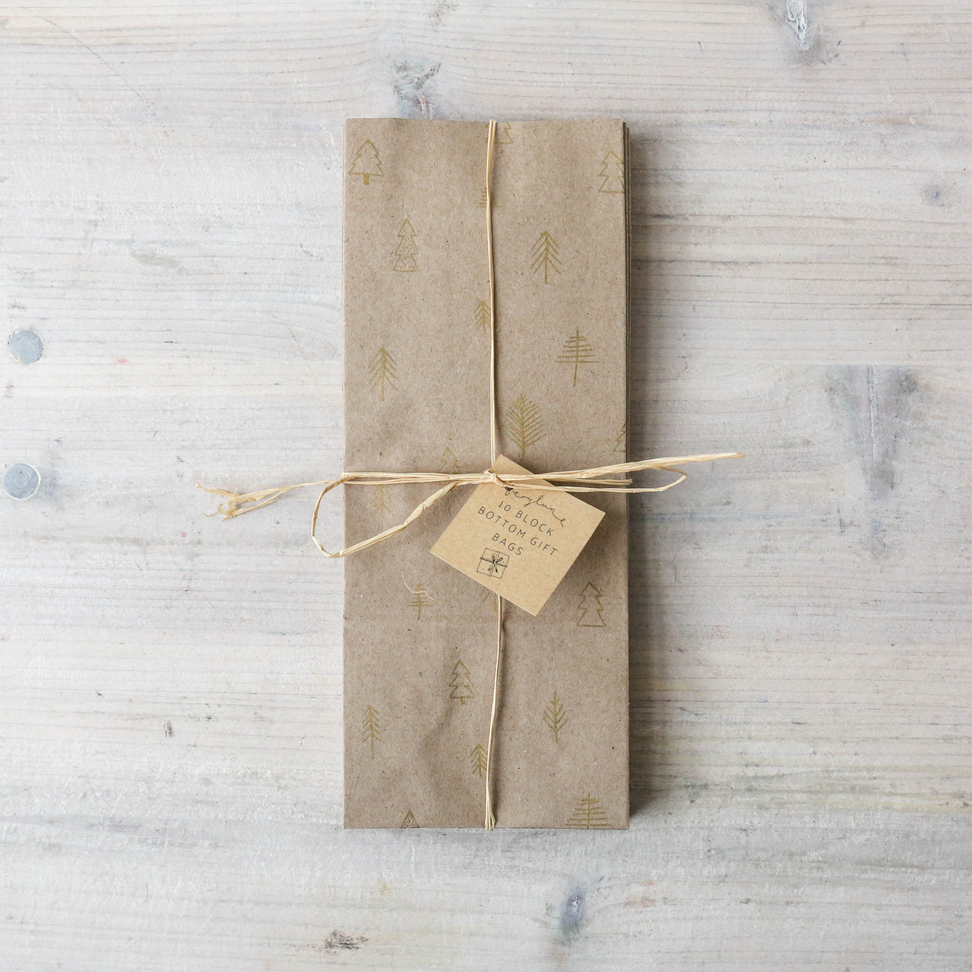 Pack of 10 Golden Forest Gift Bags - Small