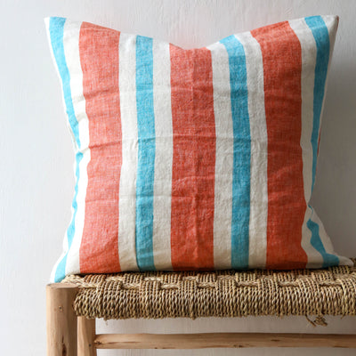 Candy Stripe Linen Cushion Cover