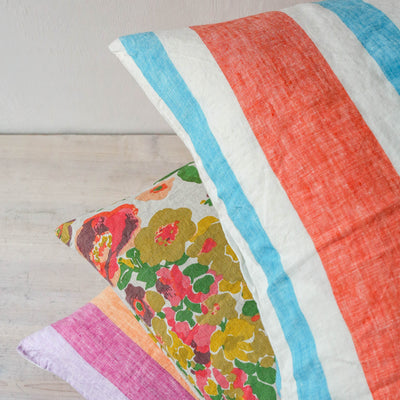 Candy Stripe Linen Cushion Cover