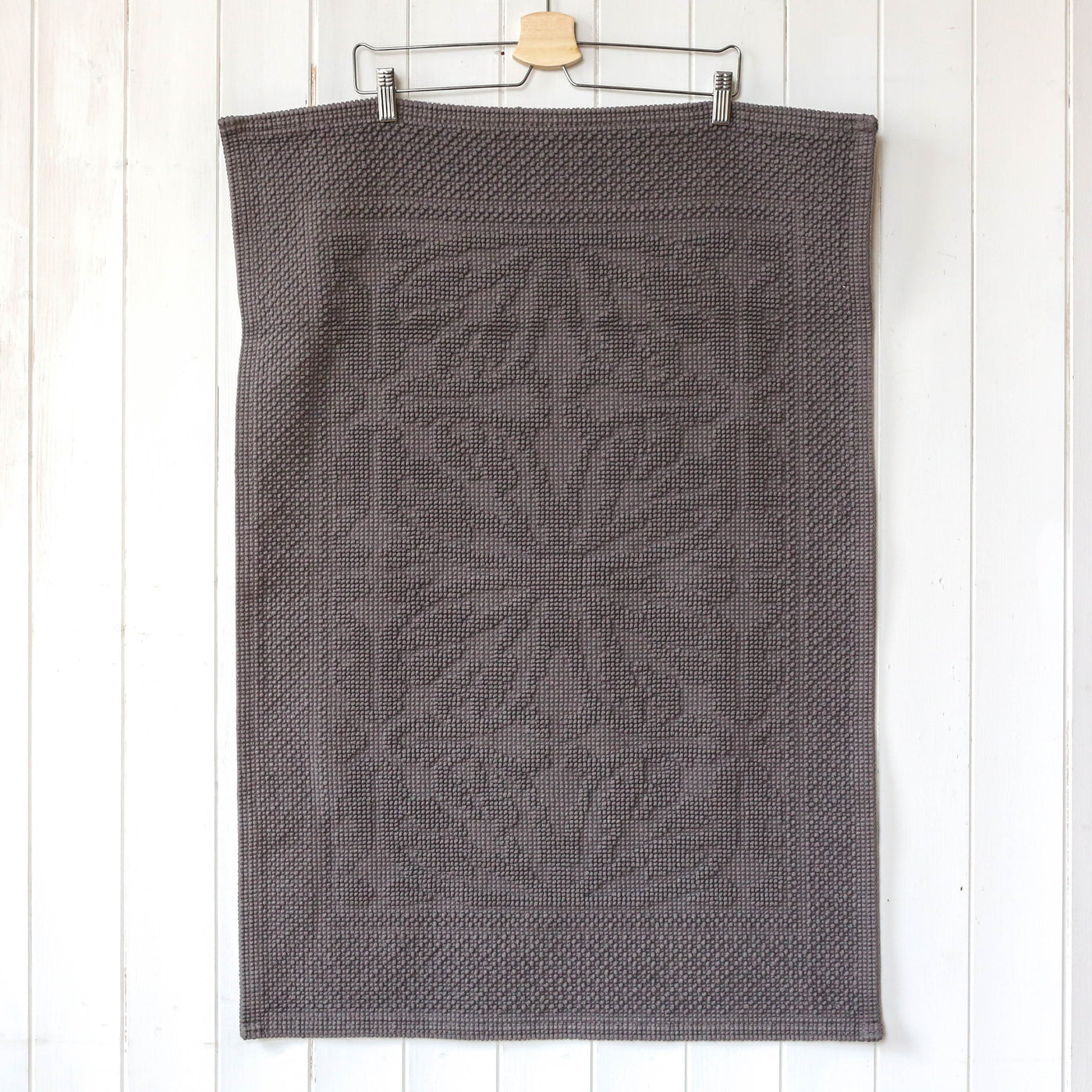 Woven Cotton Bath Mat - Granite