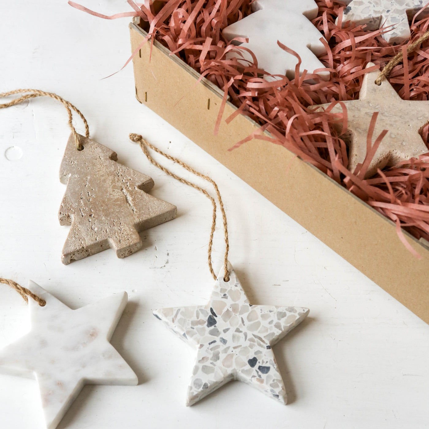 Travertine Stone Star Hanging Decoration