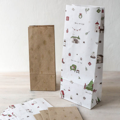 Pack of 10 Golden Forest Gift Bags - Small