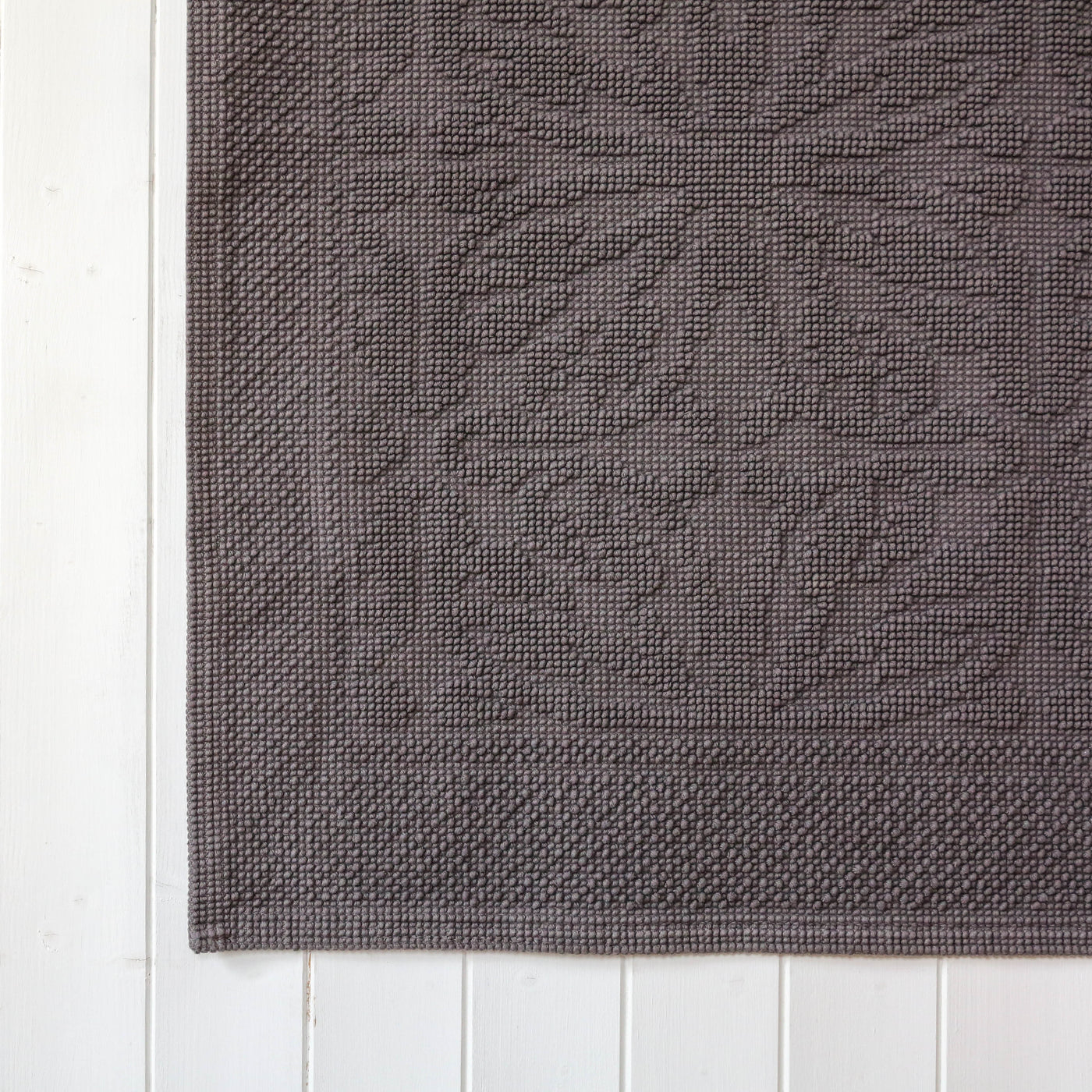 Woven Cotton Bath Mat - Granite