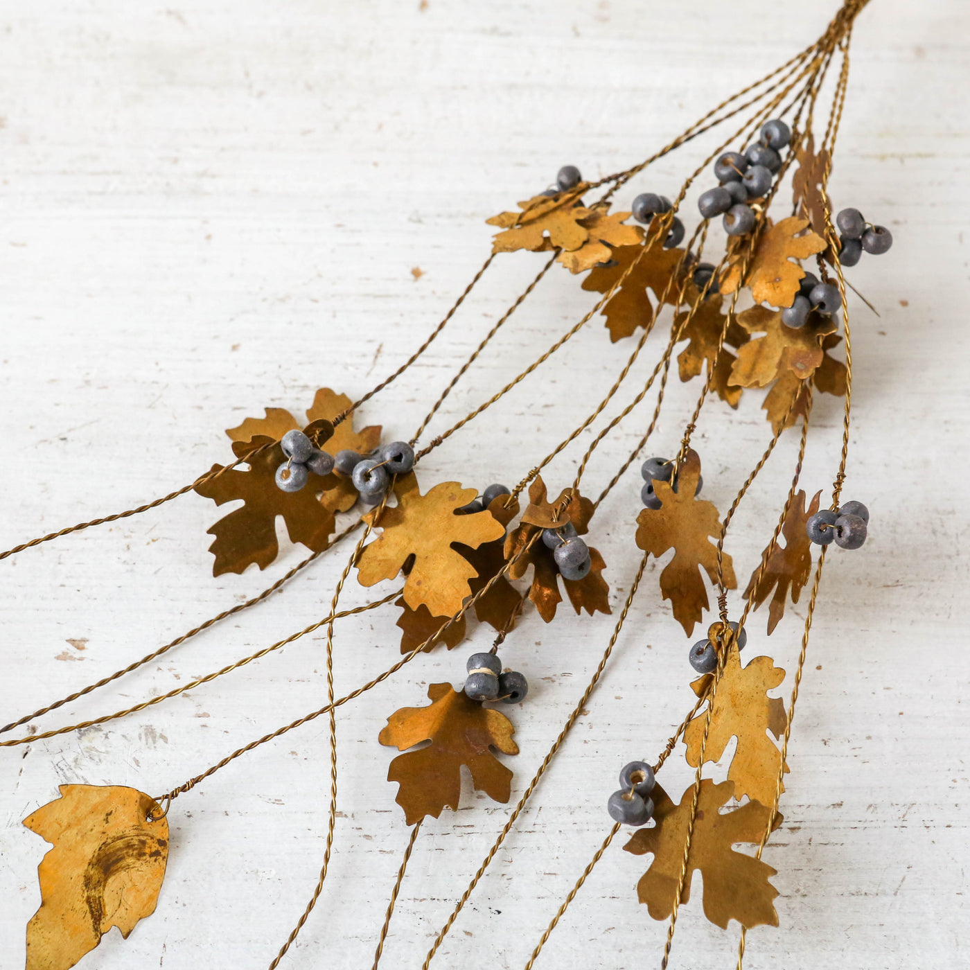 Hanging Decoration with Beads and Leaves