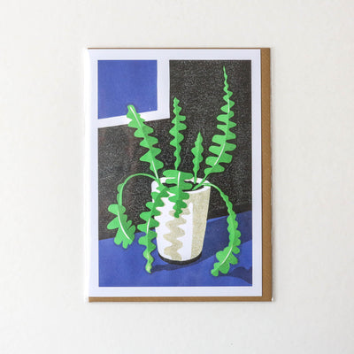 Fishbone Cactus Greetings Card