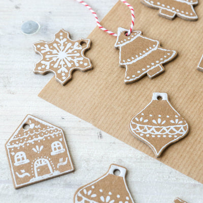 Pack of 8 Kraft Christmas Gift Tags