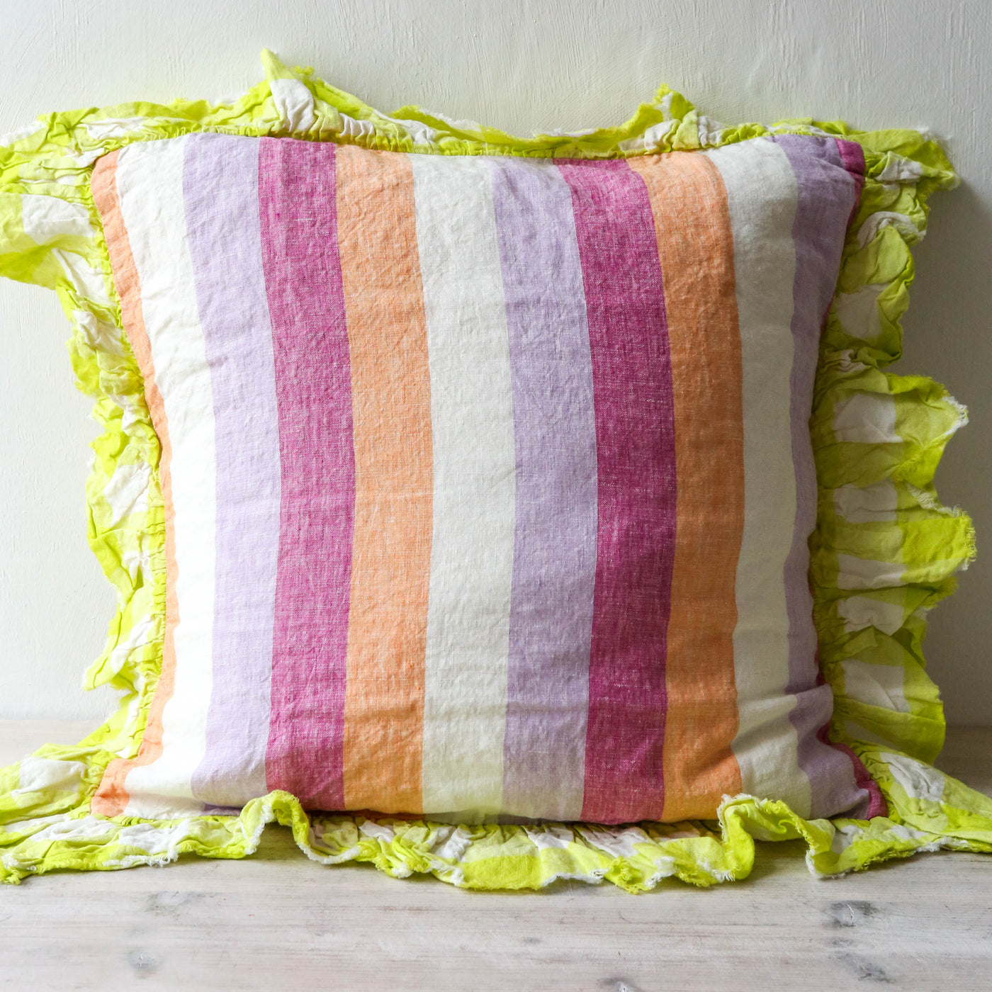 Bellini Linen Cushion Cover with Ruffle