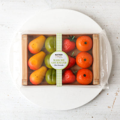 Market Box of Marzipan Fruits