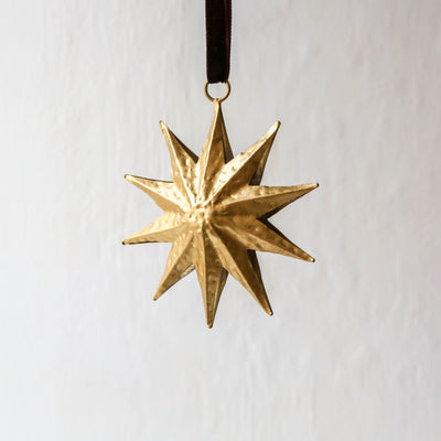 10 Point Gold Star Hanging Decoration