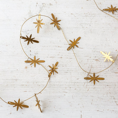 Mini Brass Star Garland - 1.8m