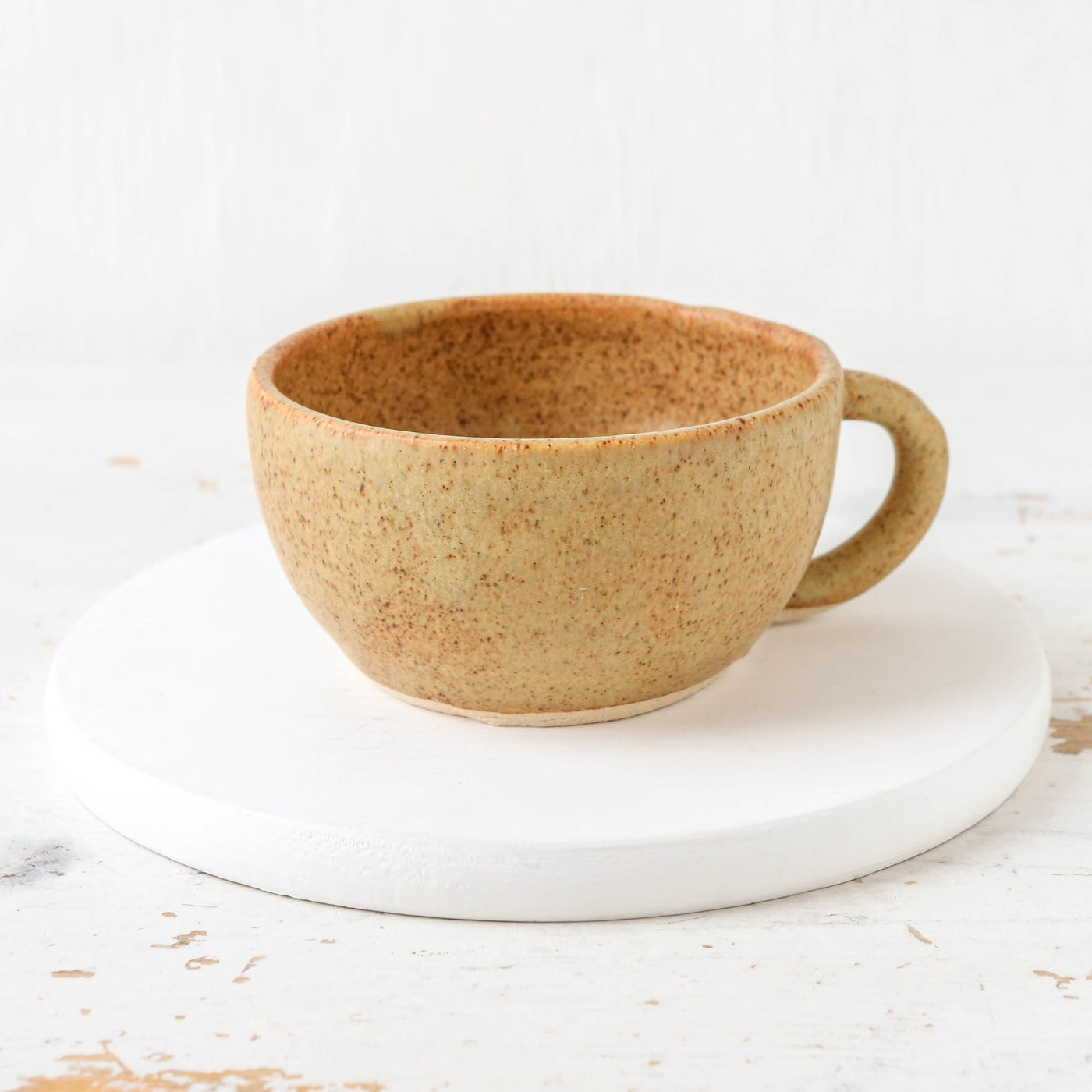 Handmade Cappuccino Mug - Sandstone