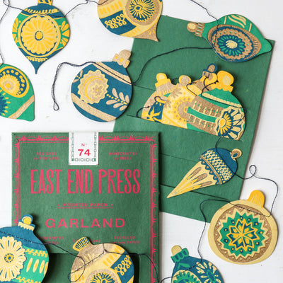 Christmas Ornaments Sewn Garland by East End Press