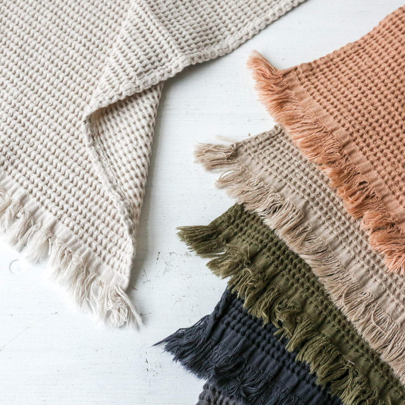 Waffle Cotton Hand Towel - Cinnamon
