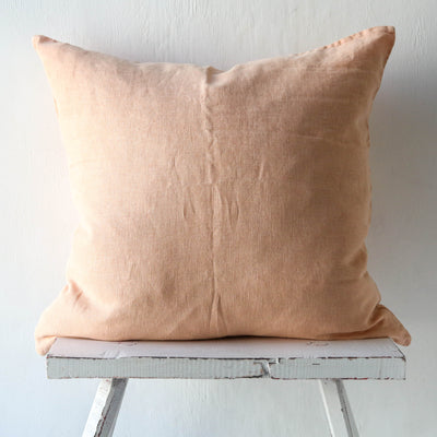 Linen Cushion Cover - Coral Sands