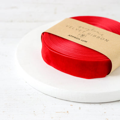 Wide Velvet Ribbon - 10m Roll