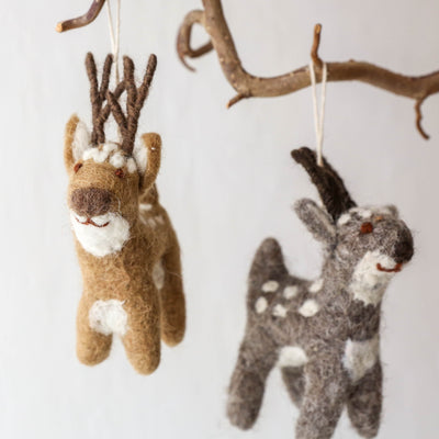 Felt Deer Hanging Decoration - Small