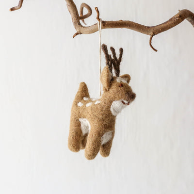 Felt Deer Hanging Decoration - Small