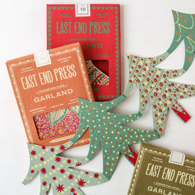 Christmas Tree Concertina Screen Printed Garland