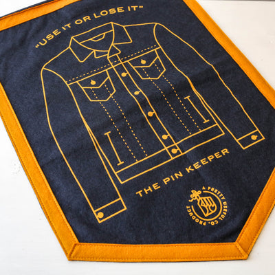 The Pin Keeper - Denim Jacket Camp Flag