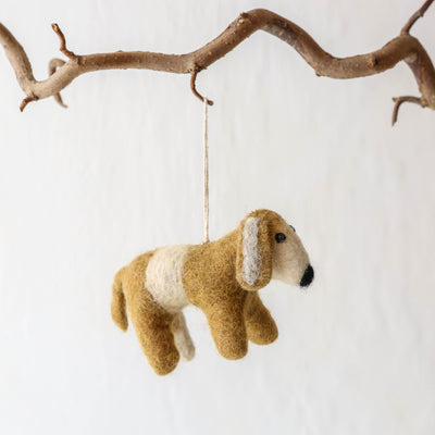 Felt Dog Hanging Decoration - Spaniel