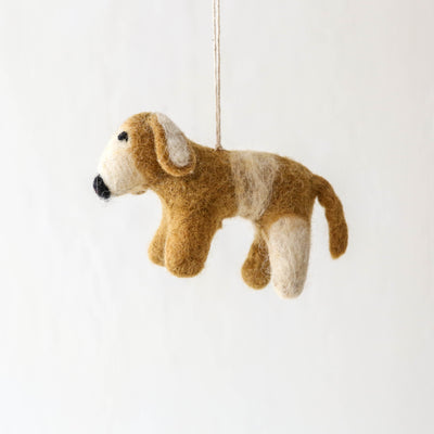 Felt Dog Hanging Decoration - Spaniel