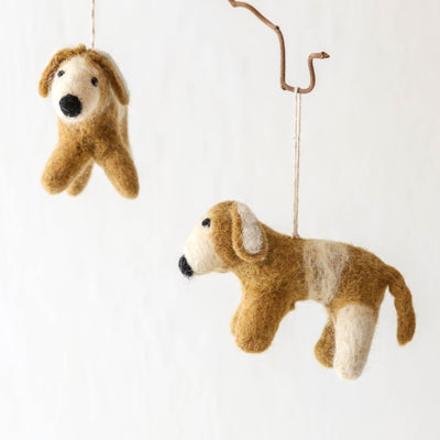 Felt Dog Hanging Decoration - Spaniel