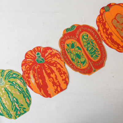 Pumpkins Concertina Screen Printed Garland