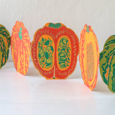 Pumpkins Concertina Screen Printed Garland