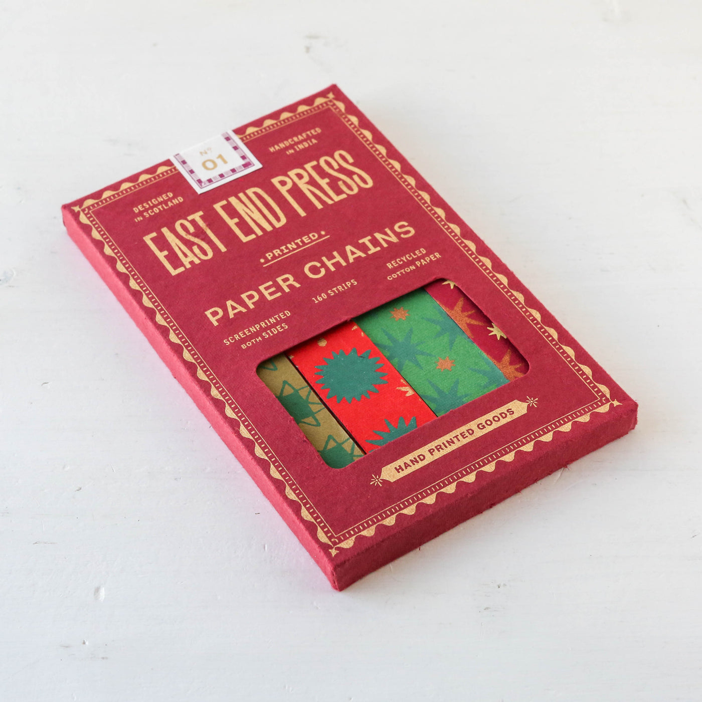 Festive Screen Printed Paper Chain Kit