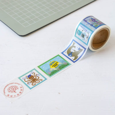 Kyupodo Washi Tape - Coral Reef Stamp