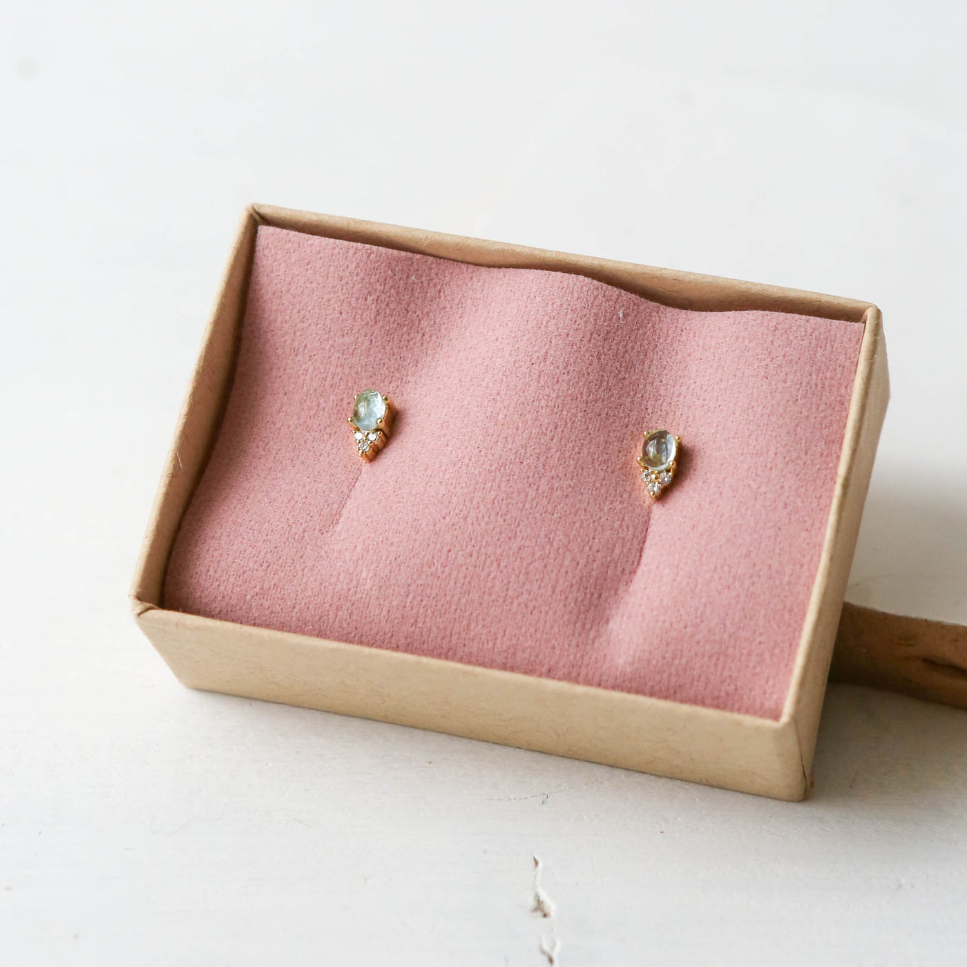 Aquamarine Stud Earrings - Janet